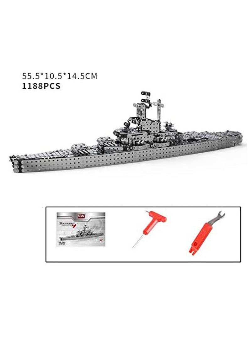 Kirov Class Cruiser 3D DIY Metal Military Model Kits, High Difficulty Building Block Assembly Toy, Precision Machinery Assembly, Movable Joints  - Image 2