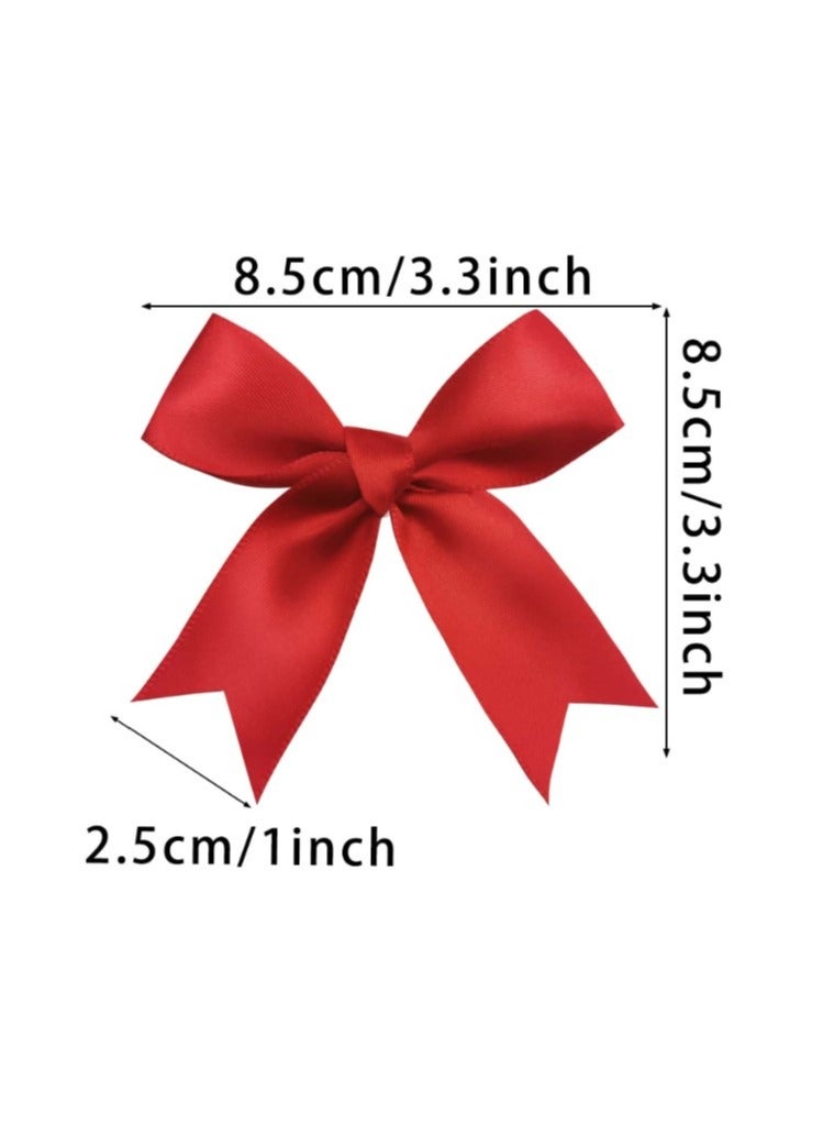 Red satin bow ribbon for decorating boxes, gifts and birthdays, 25 pieces - Image 3