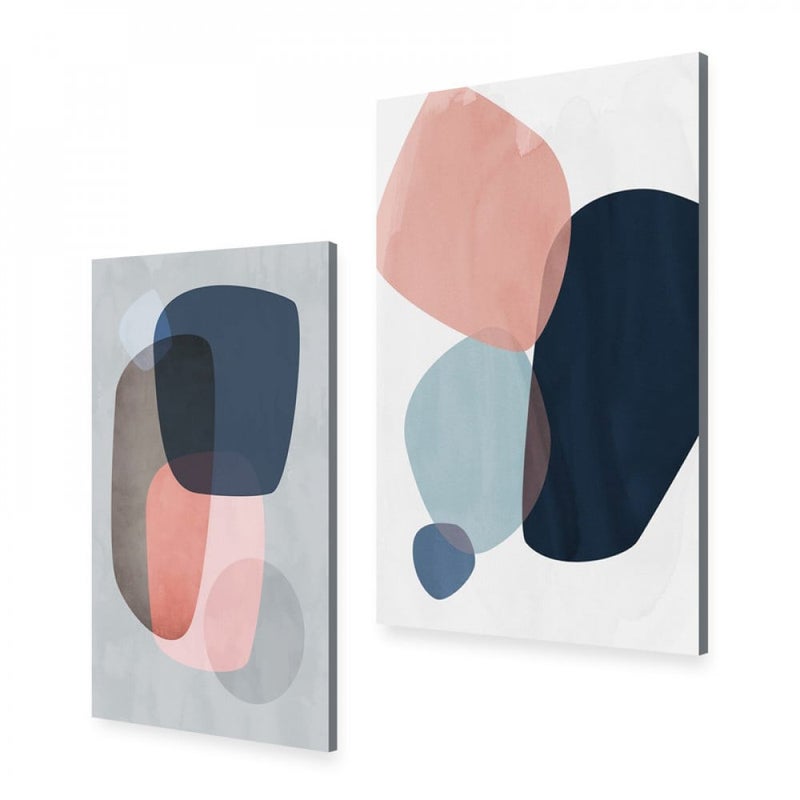 Marktna A double canvas painting with a modern design, total size 80 x 60 cm - Image 2