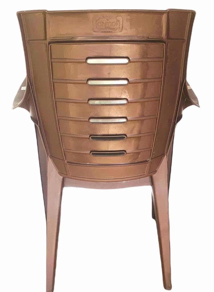 Anmol ANMOL FEROZ Brown Set of 4 Chair Fully Comfort nd Weight Bearing Capacity 150 kg Outdoor Chair Plastic Outdoor Chair  - Image 4