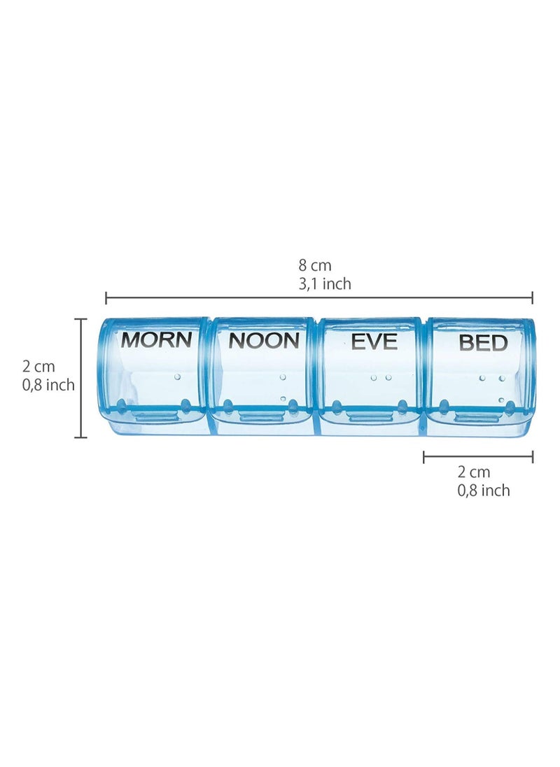 KASTWAVE - Excefore Box 7 Day, Organiser 4 Times a Day Medicine Box, Travel Tablet Boxes Weekly to Hold Medication, Vitamins, Supplements and Cod Liver Oil - Image 1