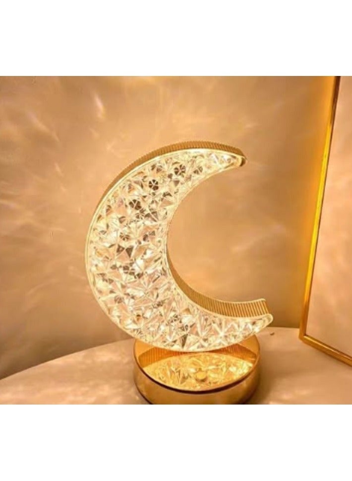 مصابيح زينة رمضان للعيد قمر ، مصابيح رمضان بطول 3 الوان اضاءة مختلفه  (حامل قمر) - Image 2