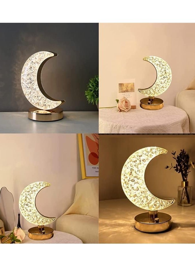 مصابيح زينة رمضان للعيد قمر ، مصابيح رمضان بطول 3 الوان اضاءة مختلفه  (حامل قمر) - Image 3