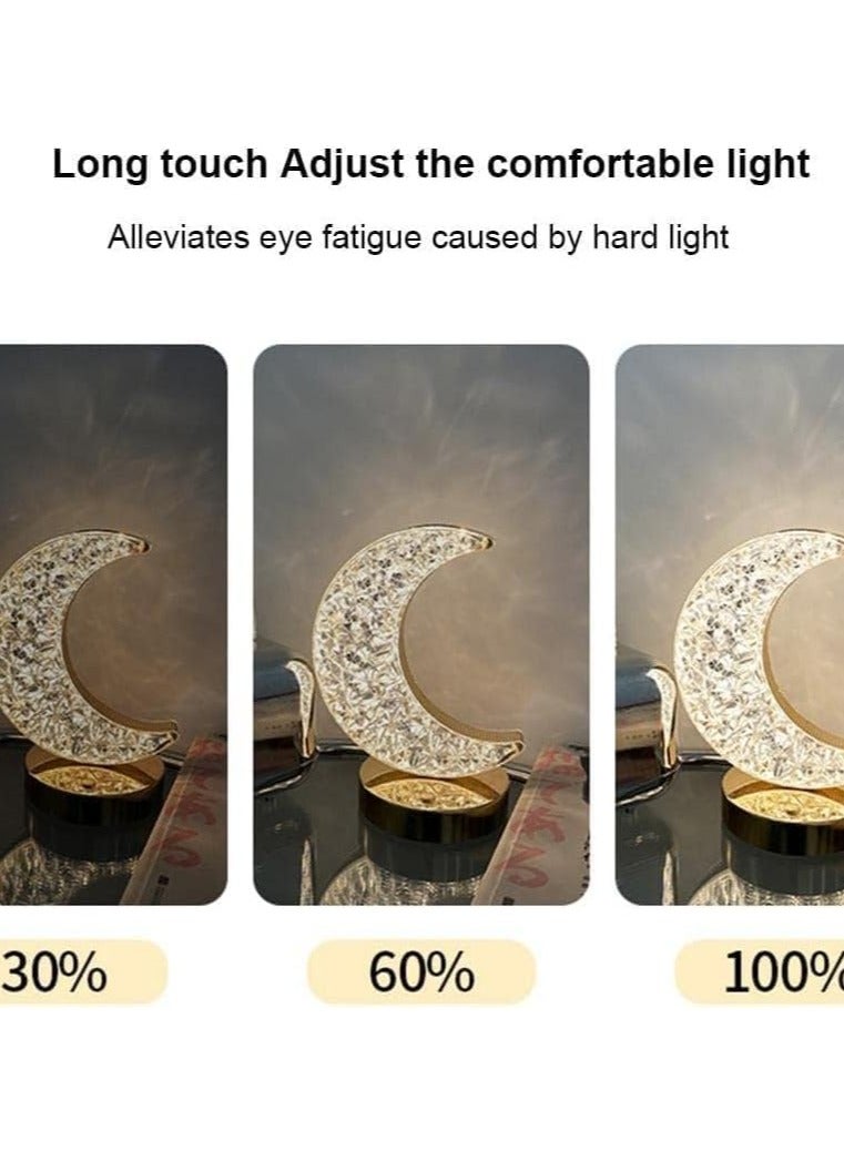 مصابيح زينة رمضان للعيد قمر ، مصابيح رمضان بطول 3 الوان اضاءة مختلفه  (حامل قمر) - Image 5