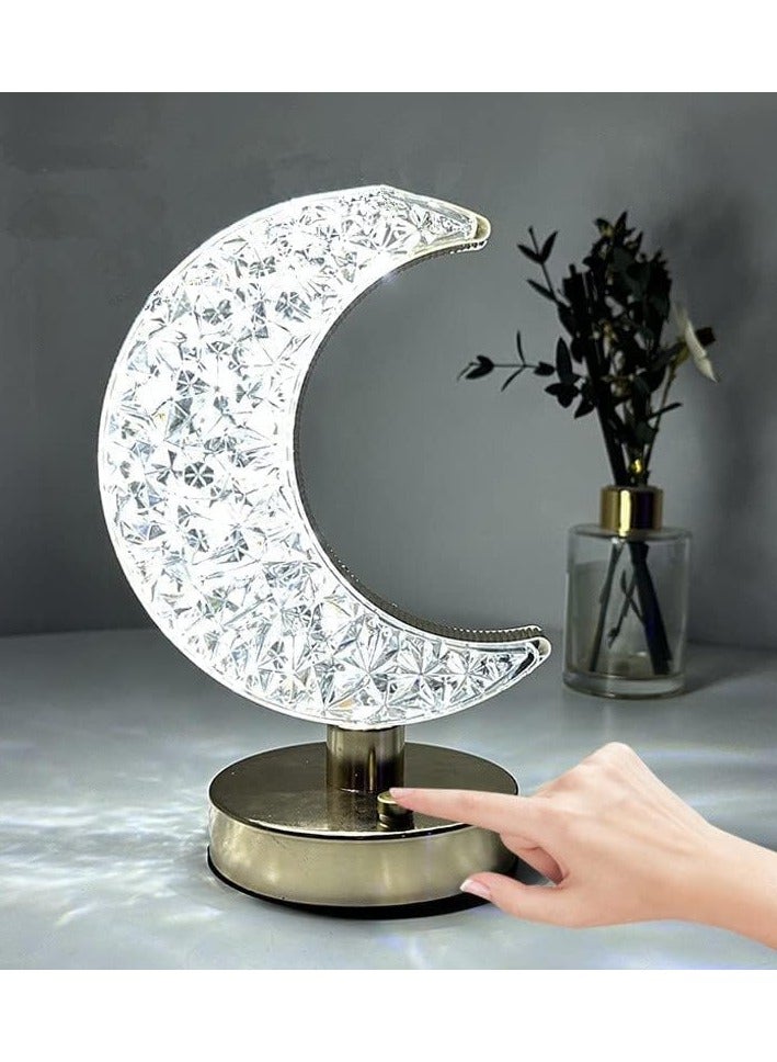 مصابيح زينة رمضان للعيد قمر ، مصابيح رمضان بطول 3 الوان اضاءة مختلفه  (حامل قمر) - Image 4