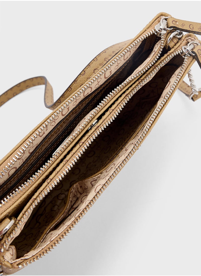 GUESS - Tidewood Mini Double Zip Crossbdy - Image 1