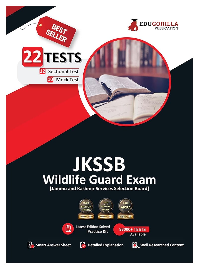 JKSSB Wildlife Guard Book 2024 (English Edition) - 10 Full Length Mock Tests and 12 Sectional Tests (1500 Solved Questions) with Free Access to Online Tests  - Image 1