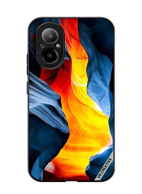 Protective Case Cover For Realme C67 4G Abstract Design Multicolour