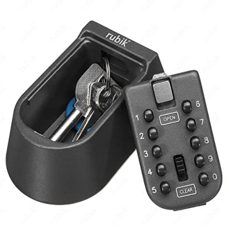 Key Storage Safe Box with 10-Digits Code Combination Password Security Lock Waterproof Wall Mount Push Button for Home Room Guest Family Key Sharing - Image 4