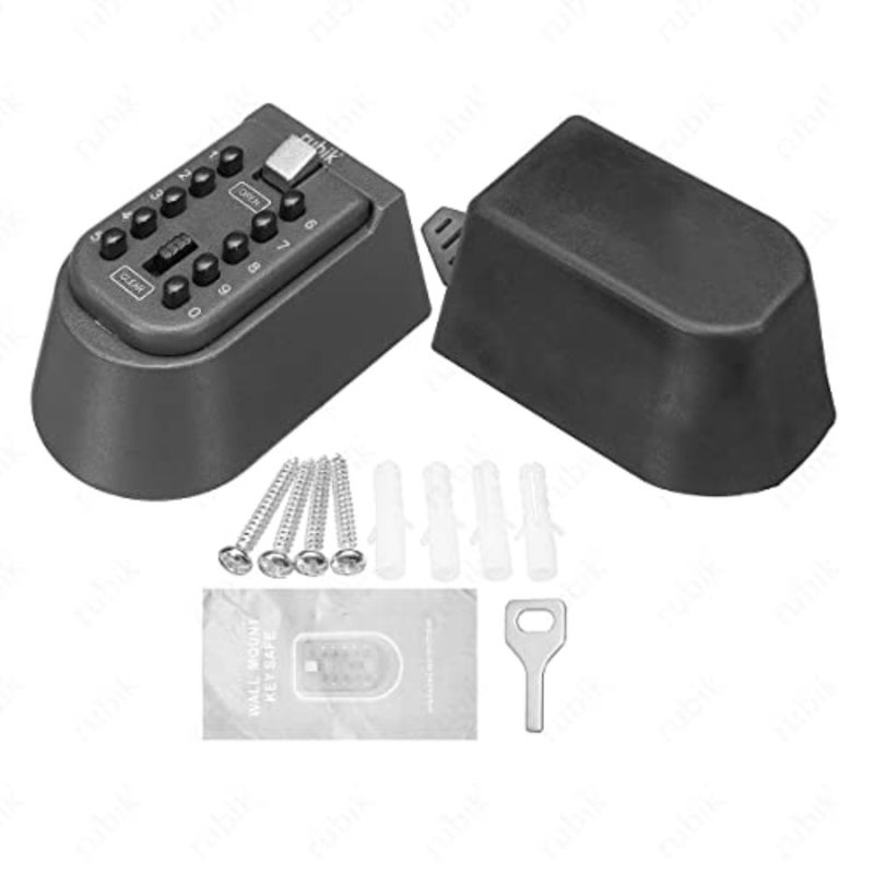Key Storage Safe Box with 10-Digits Code Combination Password Security Lock Waterproof Wall Mount Push Button for Home Room Guest Family Key Sharing - Image 2