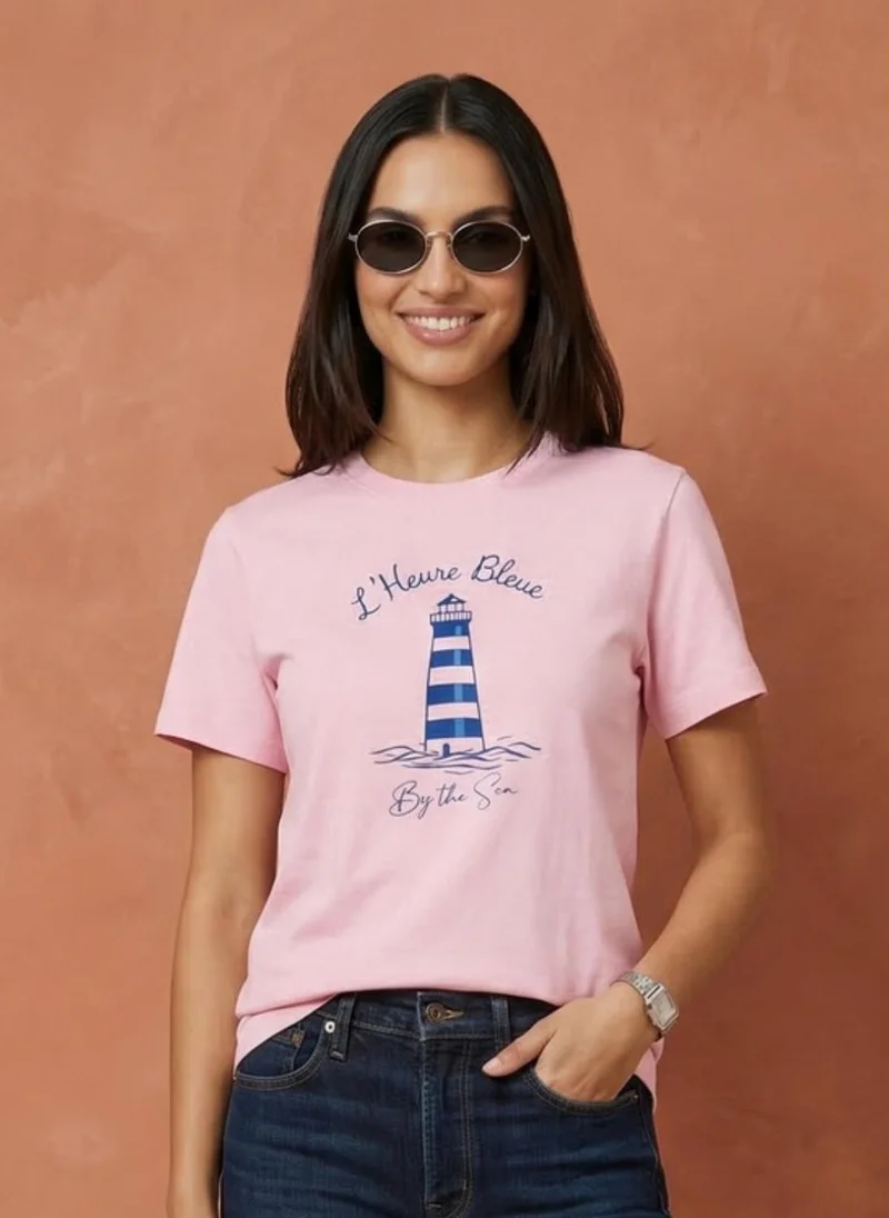 نوبيرو Nobero Women Graphic Printed T-shirt