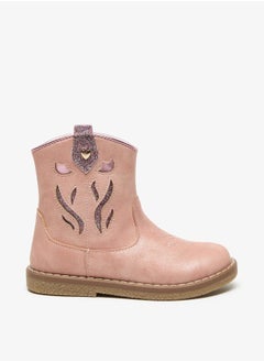 JUNIORS Embellished Ankle Boots with Zip Closure and Pull Tab  - Image 3