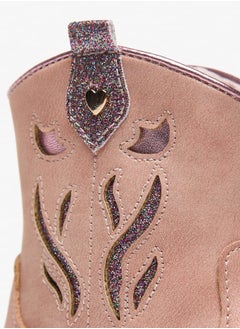JUNIORS Embellished Ankle Boots with Zip Closure and Pull Tab  - Image 5