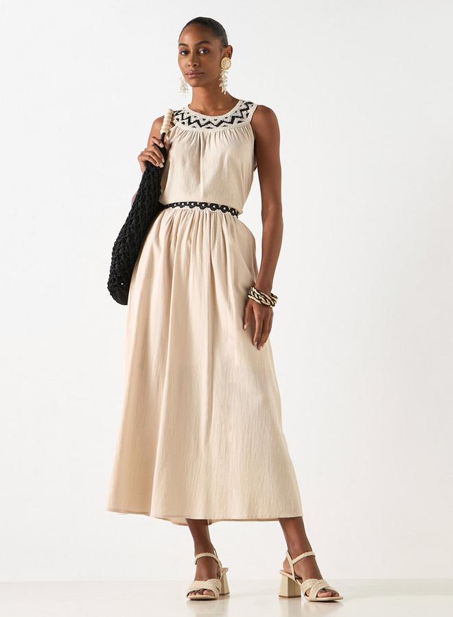 تواكستريمز بلوزة بارزة الملمس بدون أكمام مع تفاصيل كروشيه من تو إكستريمز - Image 2