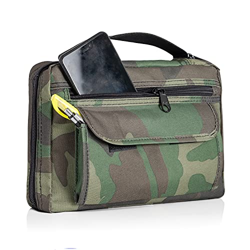 Maxam Embassy Bible Cover with Extra Zippered Compartments, to Protect The Good Book, Camouflage - Image 1