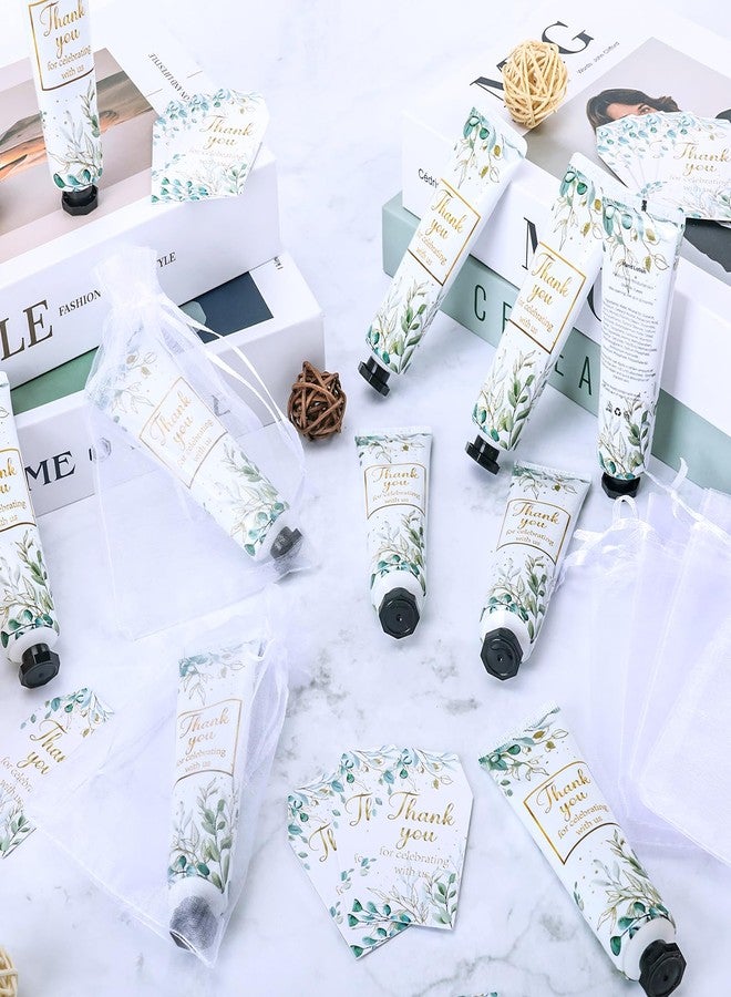Nlicrst 50 Sets Greenery Baby Shower Hand Cream Bulk Gifts, Wedding Bridal and Baby Shower Party Favors for Guests,Travel Size Hand Lotion Set with Thank You Card and Organza Gift Bags(greenery) - Image 4