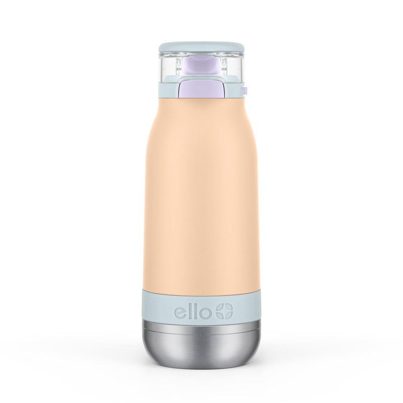Ello Emma 14oz Vacuum Insulated Stainless Steel Kids Water Bottle with Straw and Builtin Carrying Handle and LeakProof Locking Lid for School Backpack Lunchbox and Outdoor Sports Twilight Breeze - Image 2