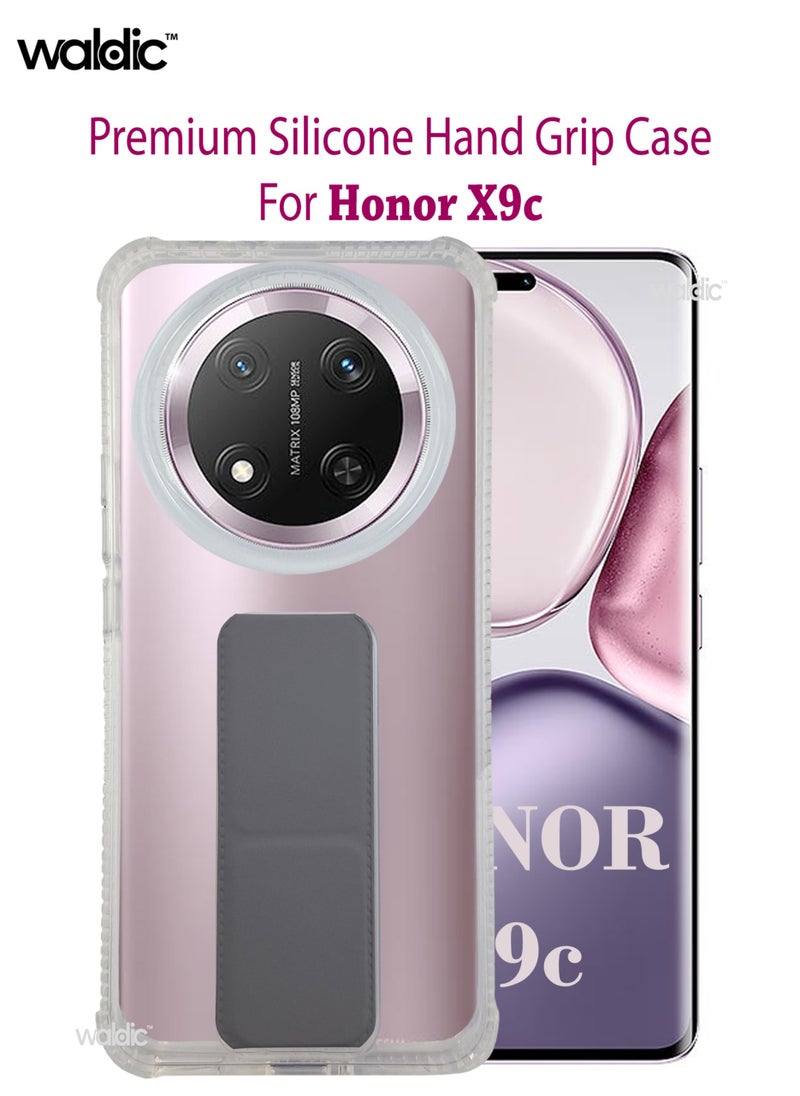 Waldic Honor X9c Premium Case | Designed for Honor X9c | Slim TPU Airbag Bumper Shock Absorption Rubber Soft Silicone Case Cover Fit for Honor X9c | Grey  - Image 1