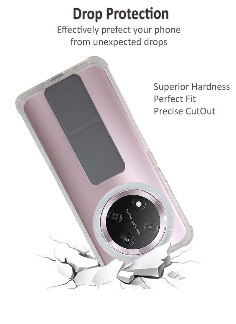 Waldic Honor X9c Premium Case | Designed for Honor X9c | Slim TPU Airbag Bumper Shock Absorption Rubber Soft Silicone Case Cover Fit for Honor X9c | Grey  - Image 4