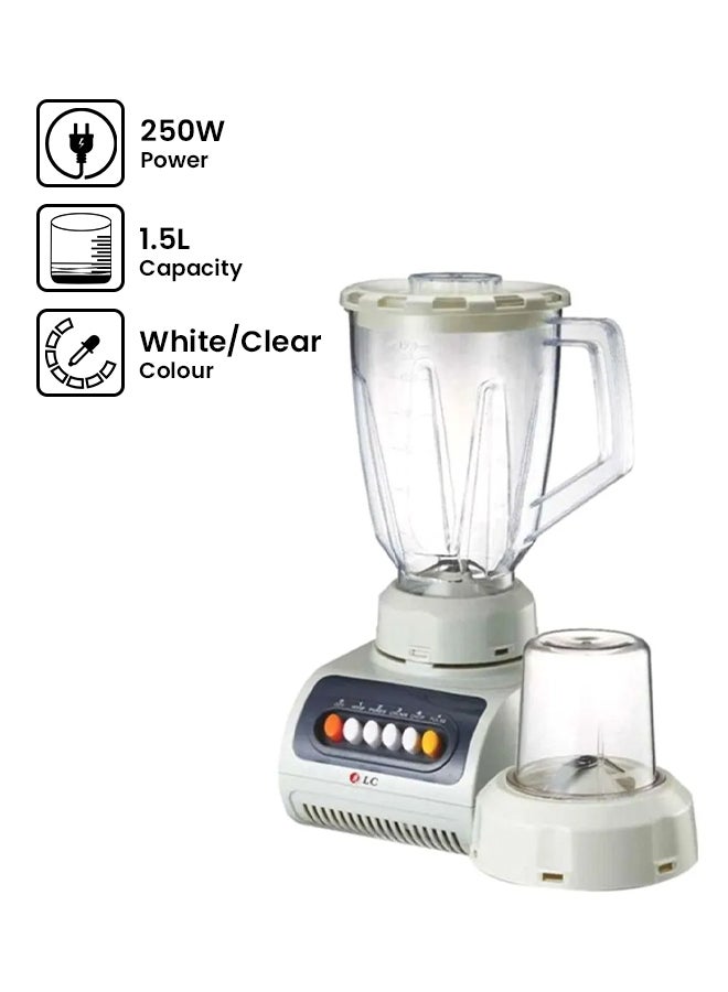 خلاط كهربائي 2 في 1 1.5 L 250 W 411 أبيض/ شفاف
