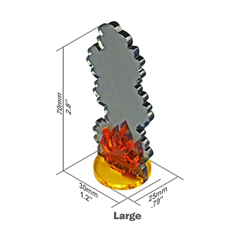 LITKO Flaming Wreckage Marker | Burning Wreckage | Miniature Wargame Fire Marker | Compatible with DND, Pathfinder, TTRPG, Flame of War, Bolt Action, and Other Miniature Games (Large) - Image 4