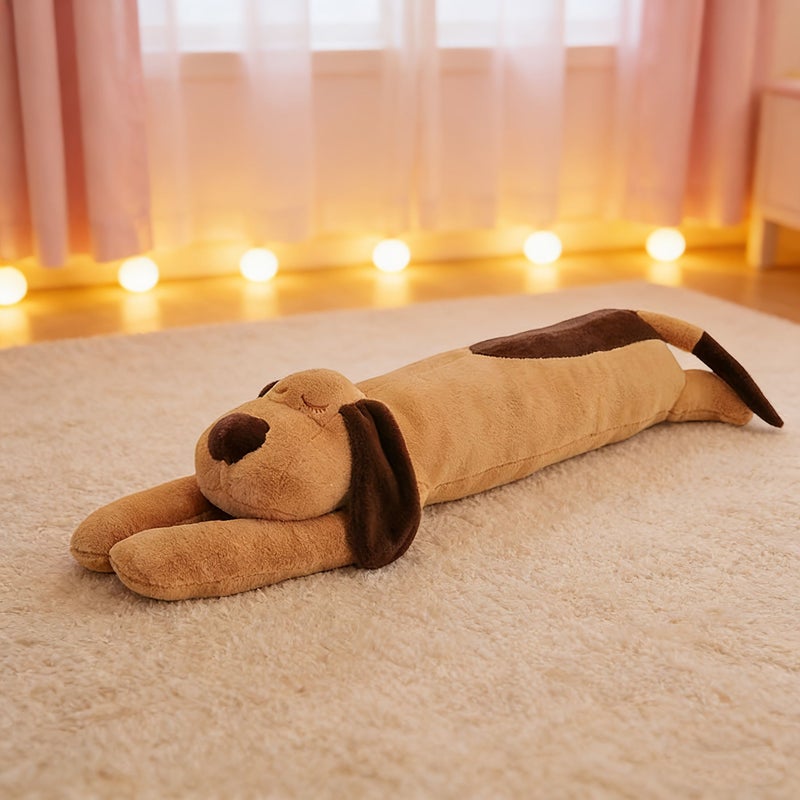Yellow Plush Cartoon Dog Pillow Soft Long Ears Decorative Cushion Home Sofa Gift - Image 2