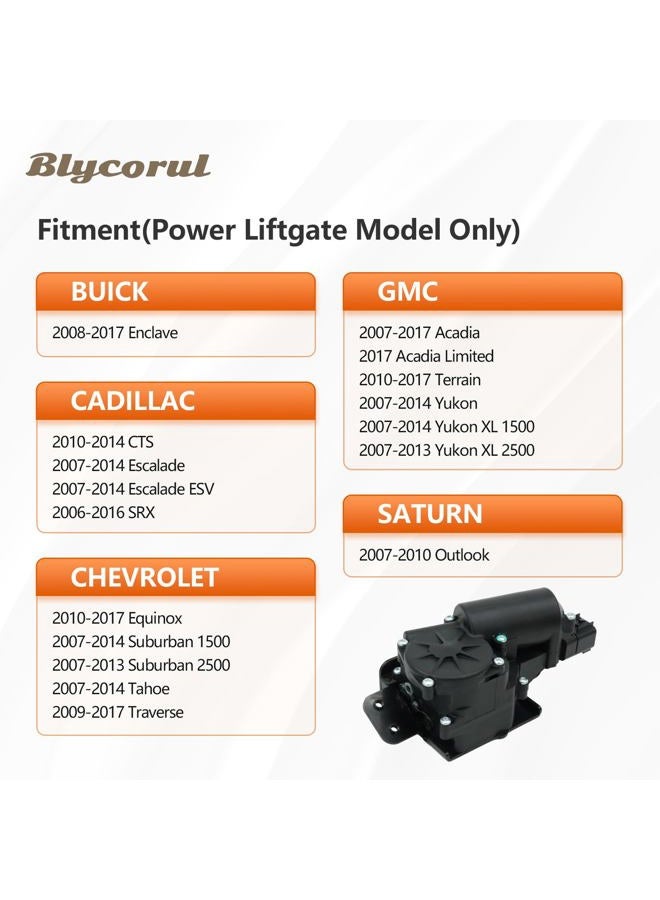 Blycorul Rear Power Liftgate Latch Lock Actuator Motor, Compatible with Chevy Suburban Tahoe Traverse, GMC Acadia Yukon, Cadillac Escalade & More, Replaces OEM 931-107, 13581405 - Image 2