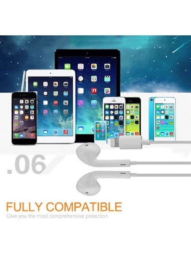 Generic - In-Ear Earphones With Mic For Apple iPhone White - Image 1