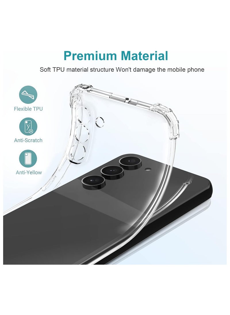 Samsung Galaxy S24 Plus 5G Clear Cover Case soft TPU Transparent Back Protective Case shock Absorbent Reinforced Bumper Corners for S24 Plus  - Image 2