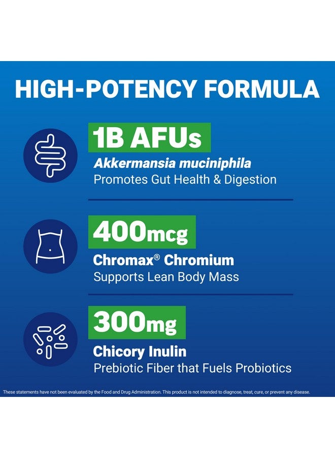 Force Factor ProbioSlim Akkermansia Probiotics & Postbiotics, With 1B AFUs Akkermansia Muciniphila, Prebiotics & Chromax Chromium, Support Lean Body Mass, Digestion & Gut Health, 60 Vegetable Capsules - Image 4