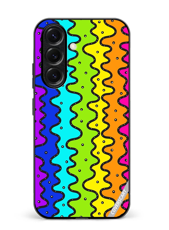 VR CREATIVE Protective Case Cover For Samsung Galaxy S25 Color Strip Design Multicolour