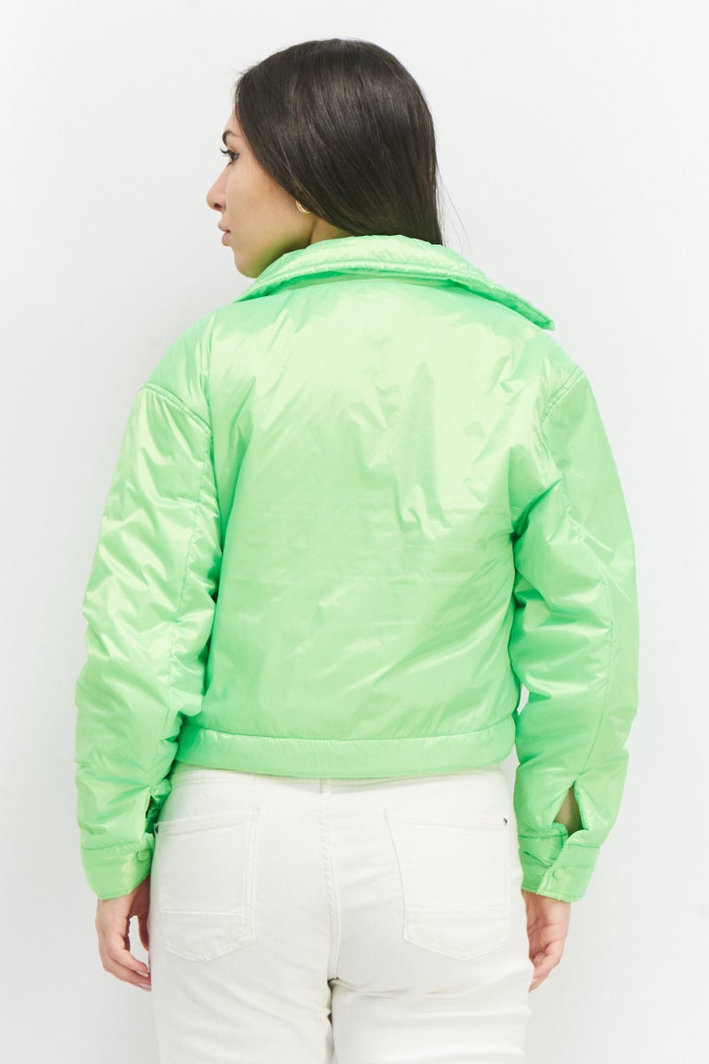 STEVE MADDEN Women Plain Puffer Jacket, Lime  - Image 2