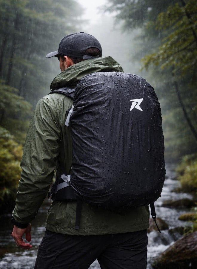 Rocksport Waterproof Rain Cover for 40-65 Liter Backpack and Laptop Bag - Durable Protection for School, Travel, and Outdoor Activities (Medium) - Image 5