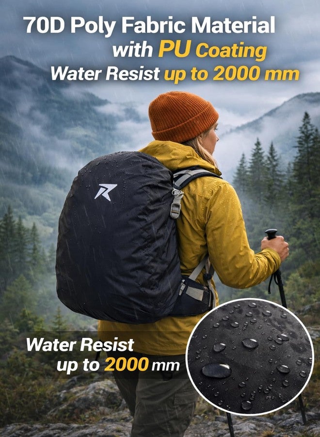Rocksport Waterproof Rain Cover for 40-65 Liter Backpack and Laptop Bag - Durable Protection for School, Travel, and Outdoor Activities (Medium) - Image 3