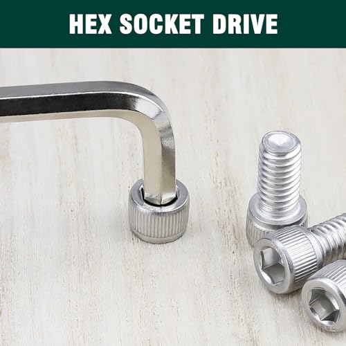 EASTLO 3/8-16 x 2 Socket Head Cap Screw Bolt, 304 Stainless Steel 18-8, Allen Hex Drive, Coarse Thread UNC, 10 PCS - Image 2