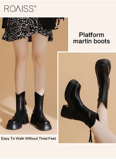 Fashionable And Versatile Martin Boots For Women'S Daily Commuting Thick Sole Thick Heel Short Boots Zipper Closure Waterproof Boots - pzsku/Z37F65849FF7F2C5FCE82Z/45/_/1723707775/caa790c3-fd02-4c3d-9d97-145f17abf533