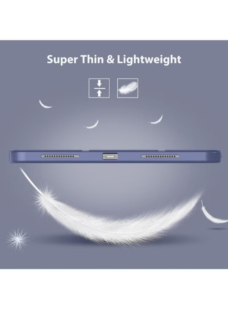 روك بو جديد آي باد برو 12.9 بوصة حامي 2022 / 2012 / 2020 الجيل 6 / 5 / 4 ، مع حامل القلم الذكي آي باد حامي يدعم لمسة معرف و التنبيه التلقائي / النوم ، التلقائي قلم رصاص الجيل الثاني شحن الخزامى - Image 5