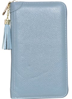 Excefore Genuine Leather Credit Card Holder Zipper Wallet, RFID Blocking Secure Card Case, Leather Card Case Organizer with 60 Card Slots, Suitable for Women Girl Perfect Gift  - Image 2