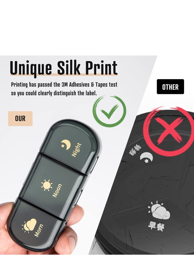 NIBEMINENT Pill Organizer, Organizer 3 Times a Day - Weekly Day, Daily Box to Hold Vitamins, Cod Liver Oil, Supplements and Medication - Image 5