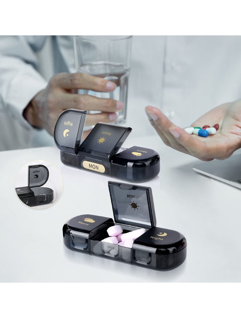 NIBEMINENT Pill Organizer, Organizer 3 Times a Day - Weekly Day, Daily Box to Hold Vitamins, Cod Liver Oil, Supplements and Medication - Image 3
