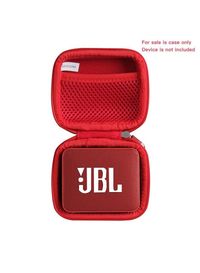 Hermitshell حقيبة سفر لمكبر الصوت Jbl Go2 المقاوم للماء والقابل للحمل للغاية بتقنية البلوتوث (أحمر) - Image 3