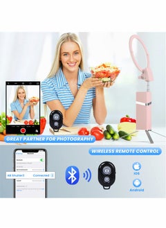 Beauenty Portable 10” Rechargeable Selfie Ring Light with 79” Tripod Stand, Perfect for Travel, Live Streaming and Photography, Pink Color  - Image 3