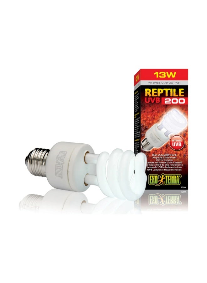 Exo Terra Reptile UVB 200 High Output Lamp – 13W With FREE New UV Test Sensor Card - Image 2
