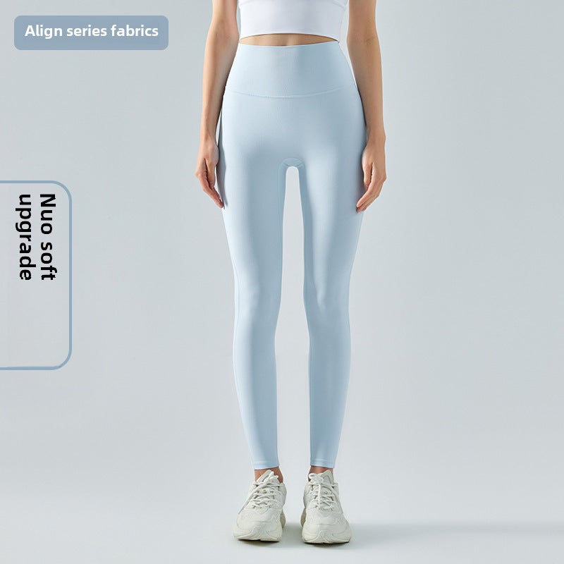 Generic Ningbo Datura High-Waist Seamless Yoga Pants for Women Blue powder color [glutinous soft upgrade]]