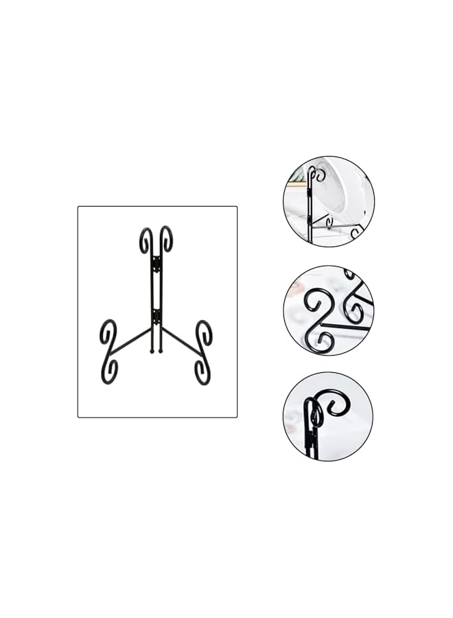 The Bros 3 Pcs Plate Stand, 8-12 Inch Plate Stand Display Frame , Black Metal Plate Frame Picture Frame Easel For Home Office Exhibition Reception (10Inch) - Image 4