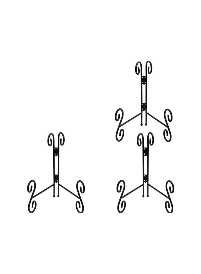 The Bros 3 Pcs Plate Stand, 8-12 Inch Plate Stand Display Frame , Black Metal Plate Frame Picture Frame Easel For Home Office Exhibition Reception (10Inch) - Image 2