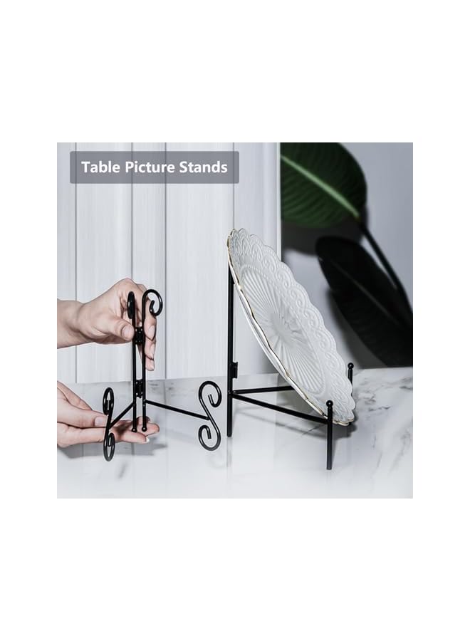 The Bros 3 Pcs Plate Stand, 8-12 Inch Plate Stand Display Frame , Black Metal Plate Frame Picture Frame Easel For Home Office Exhibition Reception (10Inch) - Image 5