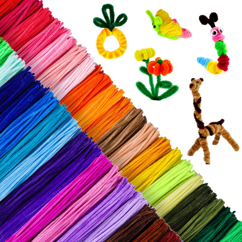 Caydo 360 Pieces Pipe Cleaners 40 Assorted Colored Chenille Stems for Art and Crafts, Children’s Craft Supplies (6 mm x 12 inch) - Image 4