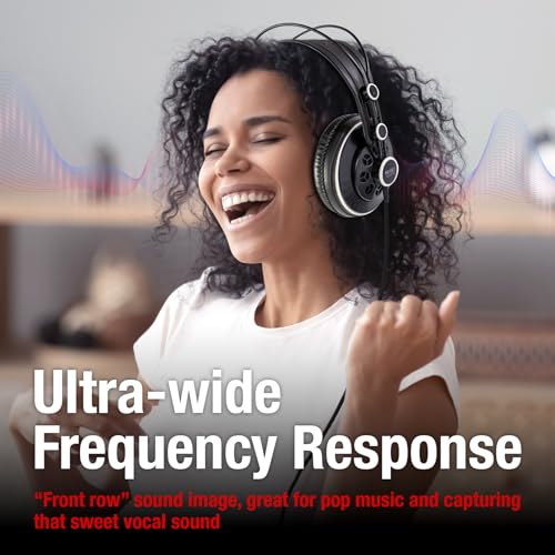 Superlux HD681F Studio Monitor Headphones Over Ear Wired with 50mm Neodymium Driver, Semi-Open, Sweet Vocal Sound, Copper-Coated Aluminum Wire for Live Music Hall Listening Session Podcast Stream - Image 2