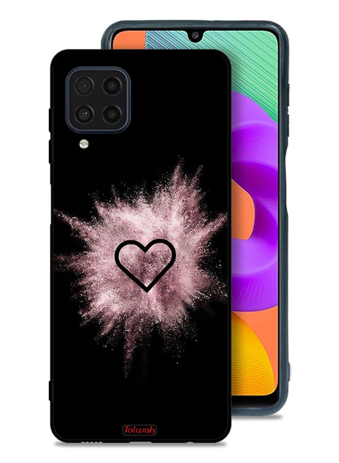 Tolwak Samsung Galaxy F22 Protective Case Cover Heart On Glitters - Image 1